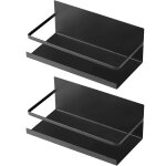Jn. songs - lot de 2 �tag�re magn�tique etag�re r�frig�rateur etagere epices cuisine - noir