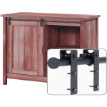 Jn. songs - 4ft / 1, 2m mini rail porte coulissante kit de quincaillerie syst�me de rail porte suspendue ...