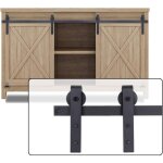 Jn. songs - mini rail porte coulissante kit de quincaillerie suspendue pour double porte petite armoire ...