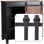 Mini rail porte coulissante kit de quincaillerie suspendue pour rangement armoire meubles tv - une porte ... Mini rail porte coulissante kit de quincaillerie suspendue pour rangement armoire meubles tv - une porte ...