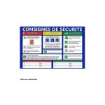 Panneau des consignes de s�curit� horizontal - blanc