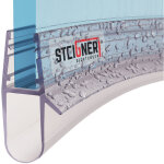 Joint de douche pour paroi en verre, 110cm, vitre 5 / 6 / 7 / 8mm, joint d'�tanch�it� pvc courb� pour ...