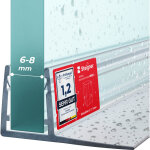 Joint de douche pour paroi en verre, 110cm, vitre 6 / 7 / 8 mm, joint d'�tanch�it� pvc droit pour les ...