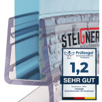 Joint de douche pour paroi en verre, 70cm, vitre 5 / 6 / 7 / 8mm, joint d'�tanch�it� pvc courb� pour ...