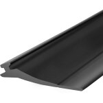 Joint d'�tanch�it� pour porte de garage noir, 52x2 mm, sbd03, 2 m - steigner