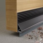 Joint de porte avec brosse pour bas de porte ext�rieurs et int�rieurs, insonorisant, coupe - vent et ...