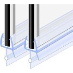 Joint de porte de douche en une pi�ce 70cm 2pcs pour verre 4 - 6mm, joint de douche barri�re pliante, ...