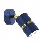 Jokeys applique gu10 bleu marine or, tube orientable