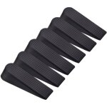 Jormftte - lot de 6 cales d'arrt de porte en caoutchouc noir pour la maison et le bureau.