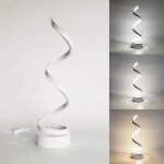 Jormftte - lampe de table lampe de chevet design spirale moderne lampe de table dimmable touch lampes ...