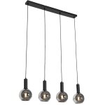 Josje - suspension multiples - 4 lumière - l 90 cm - noir - art deco - éclairage intérieur - salon i ... Josje - suspension multiples - 4 lumière - l 90 cm - noir - art deco - éclairage intérieur - salon i ...