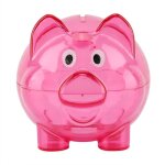 Jouet de banque de cochon cadeau d'anniversaire de tirelire de cochon de couleur cr�ative mignonne (rose ...