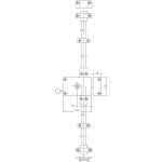 Jpm - serrure 3 points vega horizontal tirage cylindre de 45mm gauche 530000 17 2a