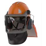 Jsp - casque de travail forestier avec couvre - gorge et cape solaire evoguard m3