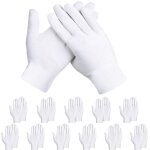 12 pcs gants coton, utilisés pour tester les bijoux et la vie quotidienne (blanc) 12 pcs gants coton, utilisés pour tester les bijoux et la vie quotidienne (blanc)