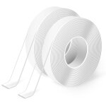 2 tomes, 3m, ruban adh�sif double face nano tr�s r�sistant - multi - usage - pour tapis, pvc, cadeaux, ...