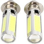 2x 6000k blanc h6m cob led moto / atv phare antibrouillard ampoule px15d p15d251