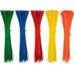 Jusch - 500 pices serre - cbles plastique colores 200mm x 2, 8 mm attaches de cble en lectriques nylon ...