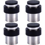 Jusch - butoir de porte 4. 5cm en inox avec caoutchouc bute de porte au sol ou mur (lot de 4)