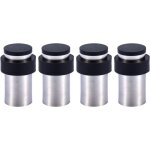 Jusch - butoir de porte 6cm en inox avec caoutchouc bute de porte au sol ou mur (lot de 4)