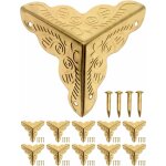 Jusch - coin de meuble, 32 pi�ces coin meuble metal antique protecteur, aspect laiton dor� dor�