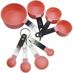 Ensemble de cuill�res � mesurer, ensemble de 8 cuill�res � mesurer et tasses avec poign�es en acier inoxydable ...