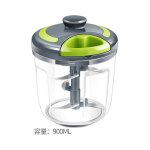 Hachoir manuel, mixeur plongeant d'une capacit de 900ml avec 5 lames en acier inoxydable, coupe - oignon ...