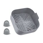 Moule pour friteuse à air, silicone, 20 cm, gris Moule pour friteuse à air, silicone, 20 cm, gris