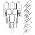 Aougo - paquet de 12 ampoules halognes g4 10w 12v 2800k 2 lampes  capsule transparente pour hotte de ...