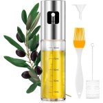 Pulvrisateur d'huile premium, 100 ml spray cuisine anti - goutte, huile en verre avec distributeur, ...