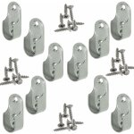 Rail suspension meuble ovale ova 10 pices - support de tube d'armoire penderie pour barre ovale acier ...