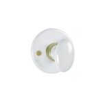 Jusch - rosace avec poign�e � bouton et bec - de - cane en porcelaine 1pc