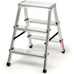 Kadax - escabeau en aluminium avec marches antid�rapantes et conception pliable pour un stockage et un ...