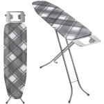 Table  repasser pour centrale vapeur, planche pliable avec housse en coton, support de fer intgr et ...