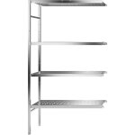 Kaiserkraft - frankel rayonnage embotable en inox, 4 tablettes