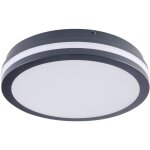 Kanlux - plafonnier led ip65 - d�tecteur mouvement - 24 / 30w - cct - graphite