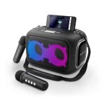 Karaoke star - haut - parleur portable (bluetooth 5. 4, lecteur mp3, true st�r�o sans fil, lumi�res led, ...