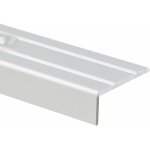 Karat - seuil de nez de marche aluminium pr� - perc� argent 24, 5 x 10 mm