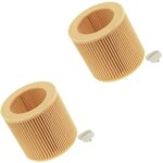 Lot de 2 filtres cylindrique (6. 414 - 552. 0, 64145520) aspirateur karcher