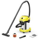 Karcher - aspirateur eau et poussieres sans fil wd 3 - 18 s v - 17 / 20 - acier - 17 l - jaune