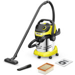 Karcher - aspirateur eau et poussi�res wd 5 s v - 25 / 5 / 22 - cuve m�tal 25 l - cable 5 m - flexible ...