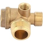 3 ports connecteur de tube filet mle de clapet anti - retour de compresseur 20 16 10mm (20 16 10mm) ...