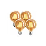 Kcvv - ampoules led 4w edison vintage g80, blanc chaud 2700k e27, equivalent à ampoule incandescente ... Kcvv - ampoules led 4w edison vintage g80, blanc chaud 2700k e27, equivalent à ampoule incandescente ...