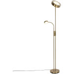 Kelso - led dimmable lampadaire avec lampe de lecture variateur inclus - 2 lumire - h 180 cm - bronze ...
