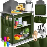 Armoire de camping cuisine de camping avec structure en aluminium sac de transport inclus armoire de ...