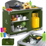 Armoire de camping cuisine de camping avec structure en aluminium sac de transport inclus armoire de ... Armoire de camping cuisine de camping avec structure en aluminium sac de transport inclus armoire de ...