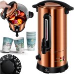 Chaudire  vin chaud 10l en acier inoxydable incl. 10x gobelets chaudire  vin chaud avec thermostat ...