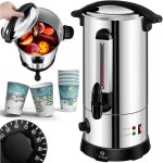 Chaudire  vin chaud 10l inox avec 10 gobelets chauffe - eau  vin chaud avec thermostat distributeur ...