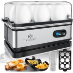 Cuit - ?ufs électrique pour 1 à 6 ?ufs en acier inoxydable 400w & fonction maintien au chaud interrupteur ... Cuit - ?ufs électrique pour 1 à 6 ?ufs en acier inoxydable 400w & fonction maintien au chaud interrupteur ...
