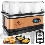 Cuit - ?ufs électrique pour 1 à 6 ?ufs en acier inoxydable 400w & fonction maintien au chaud interrupteur ... Cuit - ?ufs électrique pour 1 à 6 ?ufs en acier inoxydable 400w & fonction maintien au chaud interrupteur ...